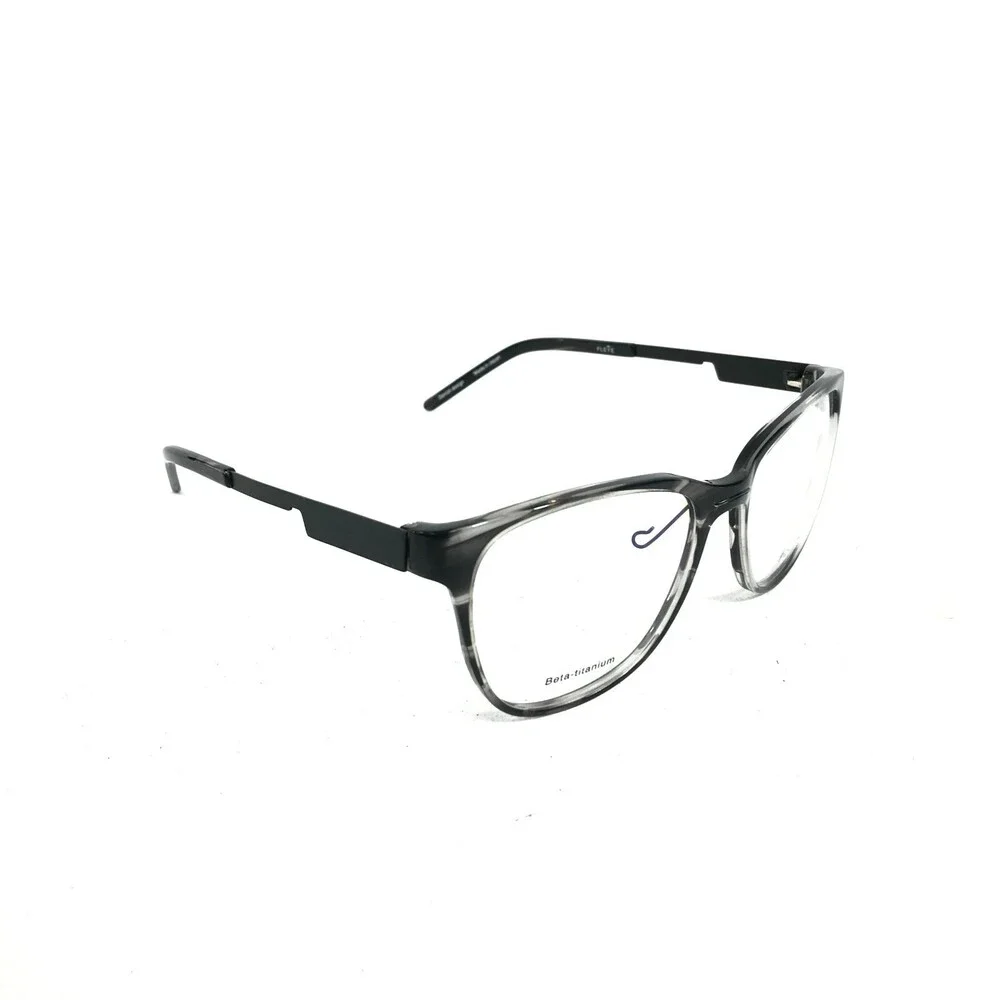 Fleye TILDA COL.033 Eyeglasses Frames Black Gray Horn Square MISSING NOSE PIECE